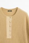Джемпер Massimo Dutti Jumper, Mustard Yellow - фото 9
