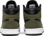 Кроссовки Air Jordan 1 Mid Olive Canvas, зеленый - фото 6