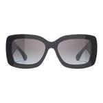 CHANEL Неправильной формы солнцезащитные очки унисекс черные - фото