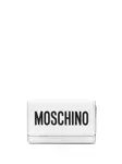 Мини-кошелек с логотипом Moschino, белый - фото