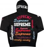 Толстовка Supreme Multi Logo Hooded Sweatshirt 'Black', черный - фото 3