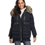 Пуховик-парка с капюшоном Fadshow, темно-синий - фото