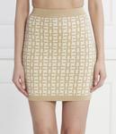 Юбка женская Elisabetta Franchi с орнаментом, бежевый/белый - фото