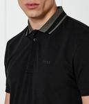 Поло мужское Boss Green с серым воротником, черный - фото 4