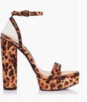 Женские сандалии на платформе в леопардовом принте Jessica Rich - фото