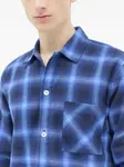 Клетчатая рубашка TEKLA, синий - фото 4