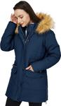 Куртка WenVen Waterproof Windproof Faux Fur, синий - фото 3