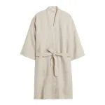 Халат H&M Home Washed Linen, бежевый - фото