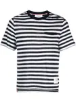 Футболка в полоску THOM BROWNE, синий - фото