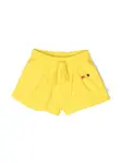 Шорты с вышитым логотипом MSGM Kids, желтый - фото
