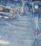 Джинсовые шорты с эффектом потертости Polo Ralph Lauren, синий - фото 2