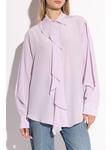 Victoria Beckham шелковая рубашка, фиолетовый - фото 3
