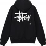 Худи Stussy Basic Zip Hoodie 'Black', черный - фото 3