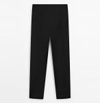 Брюки Massimo Dutti Linen Blend, черный - фото 2