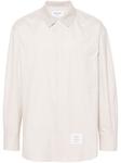 Thom Browne рубашка с полосками RWB, нейтральный цвет - фото