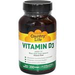 Витамин D Country Life, 200 капсул - фото