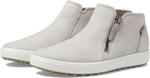 Кроссовки Soft 7 Low Cut Zip Bootie ECCO, цвет Grey Rose - фото