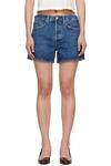 Agolde Синие длинные джинсовые шорты-паркер - фото