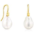 Серьги Tous Gloss Droplet, позолоченное серебро/жемчуг - фото