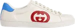 Кроссовки Gucci Ace Interlocking G - White Red Blue, синий - фото 2