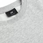 Свитшот  H&M Relaxed Fit, светло-серый - фото 3