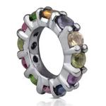 Подвеска Tous Shield Small, темное серебро/драгоценные камни - фото 2