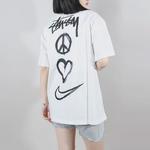 Футболка Nike x Stussy Peace Love Swoosh Asia Sizing, белый - фото 4