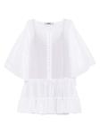 Мини-платье с оборками PNK, белый - фото