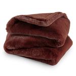 Одеяло из искусственного меха Bare Home, цвет Black Cherry - фото