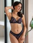 Новые романтичные бикини-трусики Pour Moi, Black/Rose - фото 5