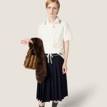 Поло на молнии из хлопкового пике MIU MIU, белый - фото 6