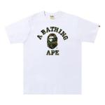 Футболка BAPE 1st Camo College Tee 'White/Green', белый - фото