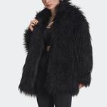 Женская куртка из искусственного меха Adidas originals, черный - фото 3