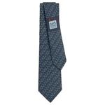 HERMES Шелковый галстук мужской голубой, Ocean/Sky/Medium Blue - фото