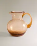 Кувшин Zara Home Bubble-effect Glass, персиковый - фото