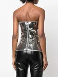 Топ-бюстье с пайетками Rick Owens, серебяный - фото 4