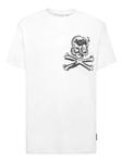 Футболка с изображением черепа и костей Philipp Plein, белый - фото
