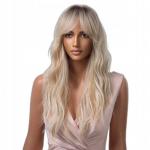 Парик блондин, волны, челка, натуральные парики, inna - фото