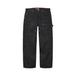 Джинсы Supreme Jacquard Logos Double Knee Denim Painter Jean 'Black' - фото