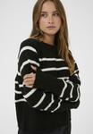 Джемпер Kaffe KAerin Knit Pullover, Black Chalk Stripe/Black - фото 4
