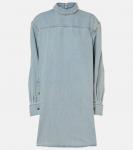 Джинсовый топ-водолазка Dries Van Noten, цвет ice blue - фото