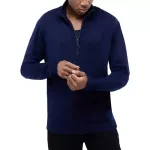 Мужской свитер с воротником-стойкой на молнии Xray, синий - фото 3