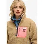 Толстовка Superdry Vintage Retro half zip, коричневый - фото 3