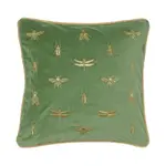 Чехол для декоративной подушки H&M Home Embroidered, зеленый - фото 2