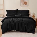 Комплект постельного белья RUIKASI, 3 предмета, 200х200/80x80, черный - фото 2