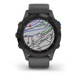 Умные часы Garmin Fenix 6 Pro Solar, черный с темно-серым ремешком - фото 5