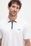 Хлопковая поло Hugo, белый - фото 3