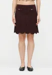 Теплая мини-юбка jupe Sandro, Marron - фото 3