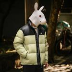 Пуховик унисекс Rabbit House с капюшоном, цвет обсидиановый черный - фото 8