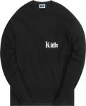 Лонгслив Kith Long-Sleeve Quinn Tee 'Black', черный - фото